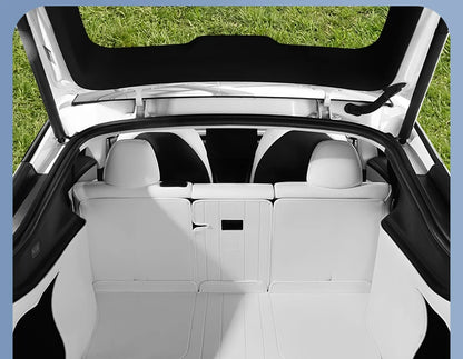 YZ For Tesla Model Y Juniper 2021-2026 Leather Trunk Mats Fully Surrounded Waterproof Non-Slip Liner Custom Floor Mat Accessorie