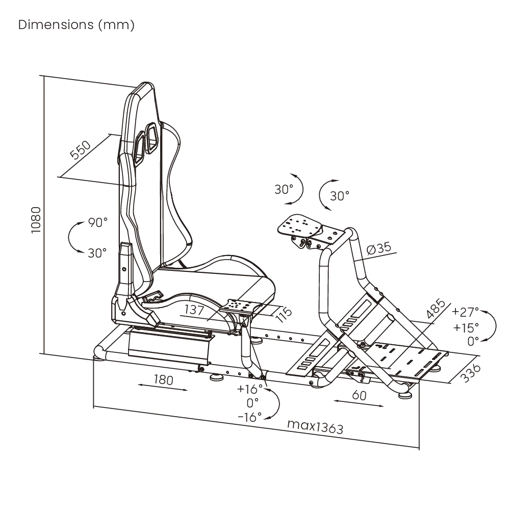 LRS09-BS02 Gaming Accessories Race Simulator Seat Racing Simulation Seat Car Racing Game Play Seat Racing Simulator