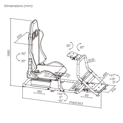 LRS09-BS02 Gaming Accessories Race Simulator Seat Racing Simulation Seat Car Racing Game Play Seat Racing Simulator