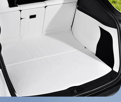 YZ For Tesla Model Y Juniper 2021-2026 Leather Trunk Mats Fully Surrounded Waterproof Non-Slip Liner Custom Floor Mat Accessorie