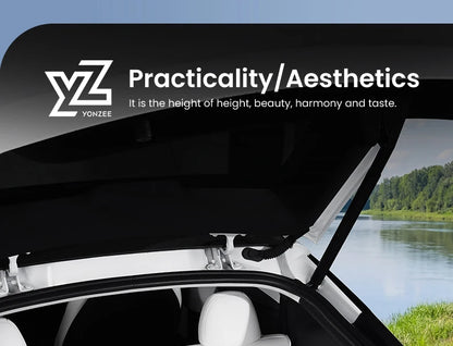 YZ For Tesla Model Y Juniper 2021-2026 Leather Trunk Mats Fully Surrounded Waterproof Non-Slip Liner Custom Floor Mat Accessorie