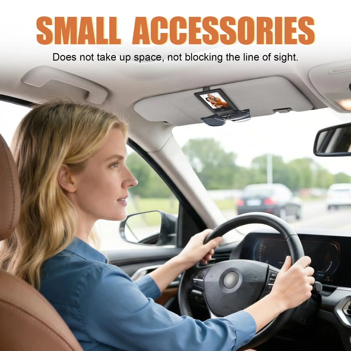 Car Sun Visor Sunglasses Holder with Photo/ID Card Slot PU Leather Glasses Clip Anti-fall anti-slip car sun visor accessories