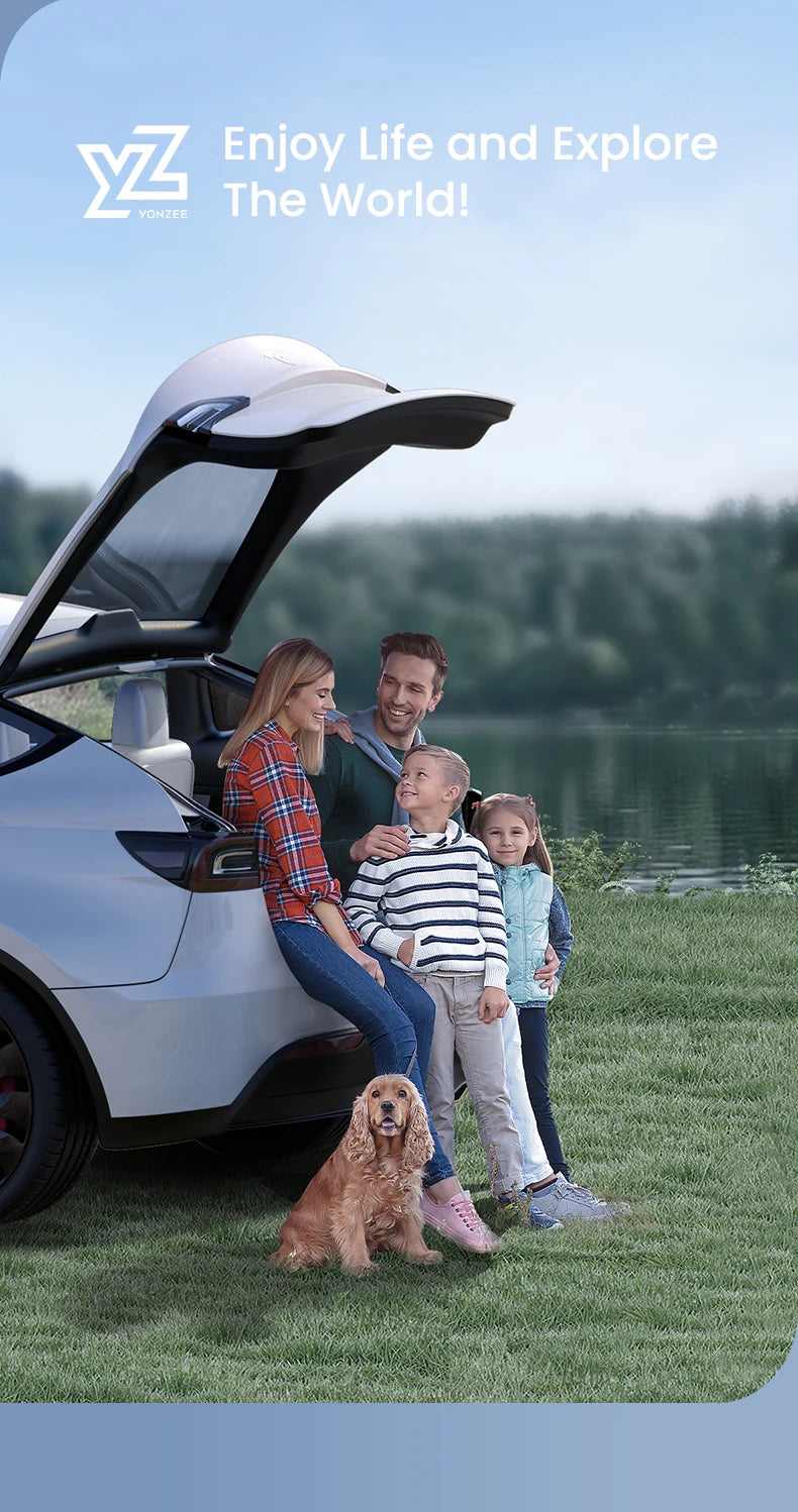 YZ For Tesla Model Y Juniper 2021-2026 Leather Trunk Mats Fully Surrounded Waterproof Non-Slip Liner Custom Floor Mat Accessorie