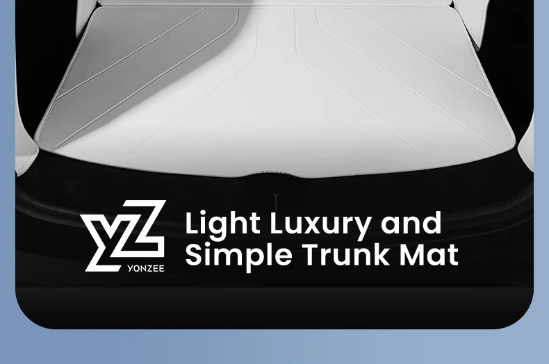 YZ For Tesla Model Y Juniper 2021-2026 Leather Trunk Mats Fully Surrounded Waterproof Non-Slip Liner Custom Floor Mat Accessorie
