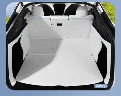 YZ For Tesla Model Y Juniper 2021-2026 Leather Trunk Mats Fully Surrounded Waterproof Non-Slip Liner Custom Floor Mat Accessorie